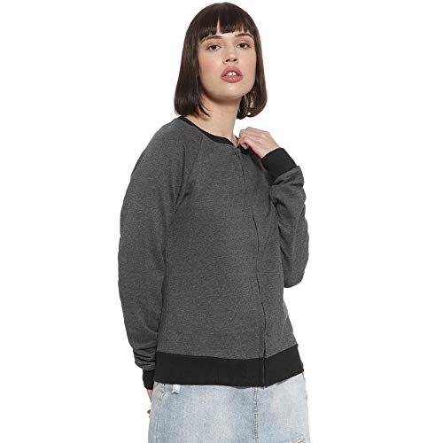 Campus Sutra Women's Casual Solid Stylish Sweatshirt