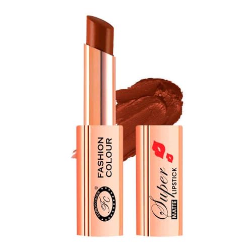 Image of Fashion Colour Waterproof and Long Wearing Premium Super Matte Lipstick, For Glamorous Look, 4g (Shade 07 (Plum Kiss))
