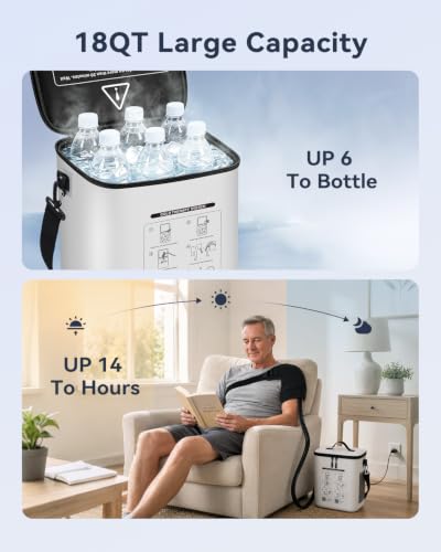 Image of Ice Machine for Shoulder After Surgery, Cold Therapy w /Ergo Pad, Timer