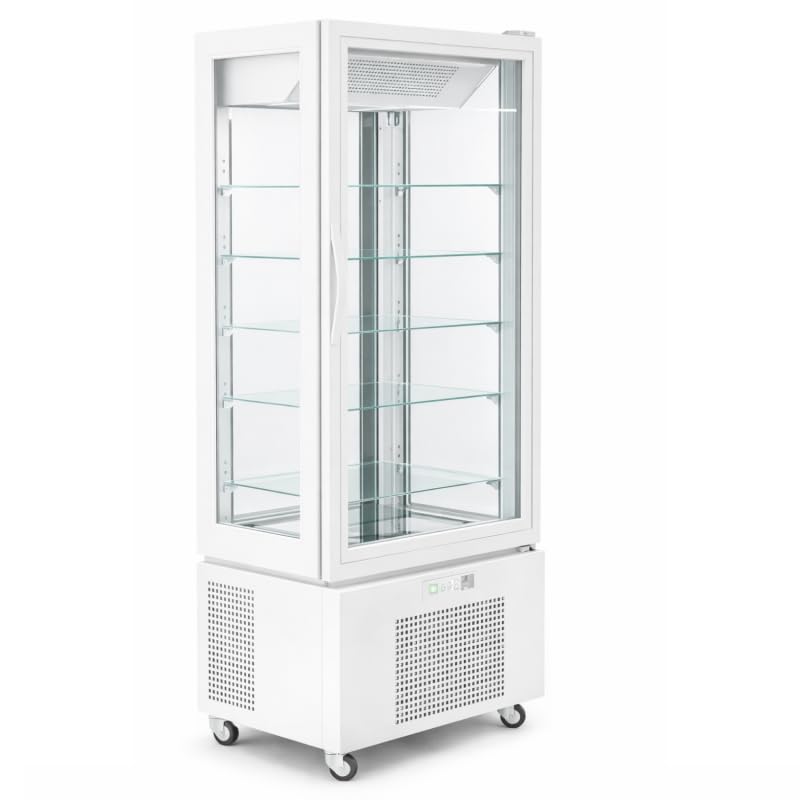 Vetrina refrigerata negativa 4 facce vetrate 475L – bianca – congelatore professionale