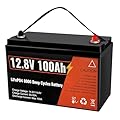 VEMDIA 12V 100Ah LiFePO4 Lithium Battery, Group 31 Low-Temp Protection LiFePO4 Battery Built-in 100A Smart BMS, 15000 Deep Cycles Rechargeable Battery Waterproof for Solar, Wind Power, Home, RV
