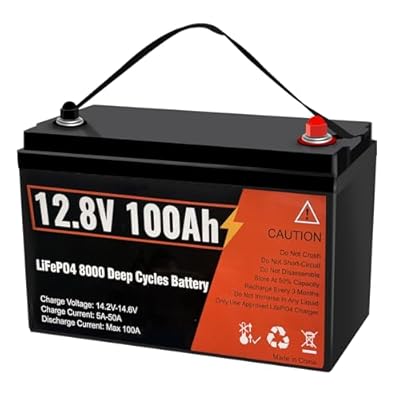 VEMDIA 12V 100Ah LiFePO4 Lithium Battery, Group 31 Low-Temp Protection LiFePO4 Battery Built-in 100A Smart BMS, 15000 Deep Cycles Rechargeable Battery Waterproof for Solar, Wind Power, Home, RV