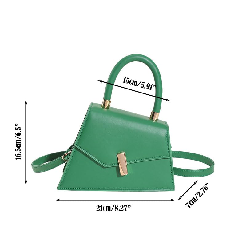 Women's Fashion Solid Color Crossbody Bag Stylish PU Bag Minimalists Trapeze Tote Bag for Women2