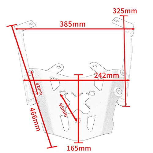 Motorrad schwarz Stahl Gepäckträger hinten Gepäckträger Halterung Adapter Halterungsplatten Kit für 390 Adventure ADV. 390Adventure 390ADV Zubehör 2020 2021 2022 2023 20-23
