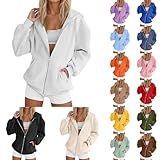 White Zip Up Hoodie Women Zip Up Hoodie Women Y2K Hoodies 2026 Casual Sweatshirts Long Sleeve Spring Winter Jackets with Pockets