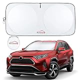 Windshield Sun Shade- 240T Motomate Durable Reflective Material, Block Heat and Sun, Foldable Sun Sh