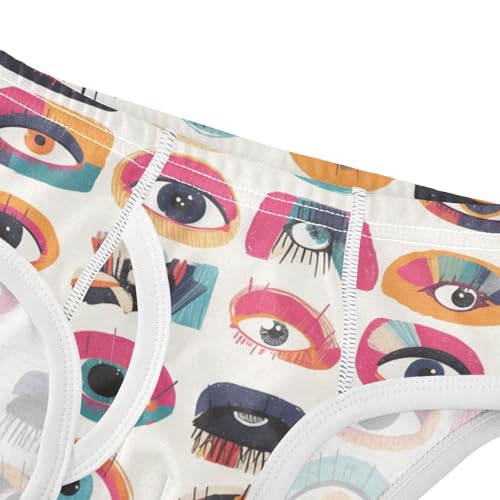 KLL Evil Eyes Black Striped Toddler Boys' Cotton Briefs Breathable Children Undies4