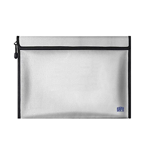 SAFE Porte Document Ignifuge Gris 38,5 x 28,5 cm | Pochette Anti feu | Pochette Ignifuge