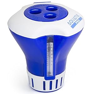 Aquatix Pro Große Pool chemischen Spender mit Thermometer, Premium Chlor Spender für Innen-& Pools, bis 7,6 cm Brom Tablet Halter, Verwendung als EIN Spa chemischen Spender