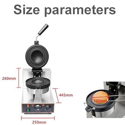 Elektrische Burger-Presse Eis-Burger-Maker, kommerzielle Burger-Maschine aus Edelstahl, rotierende Eis-Burger-Maschine, Temperatur: 50–300 °C und 0–5 Minuten Timer, antihaftbeschichtete Plat – Bild 8
