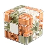 YOFDAL Cubo Laberinto 3D con Bola - Rompecabezas para Mejorar la Concentración y Habilidad, Juego Anti-Estrés para Lógica y Coordinación, para Niños y Adultos