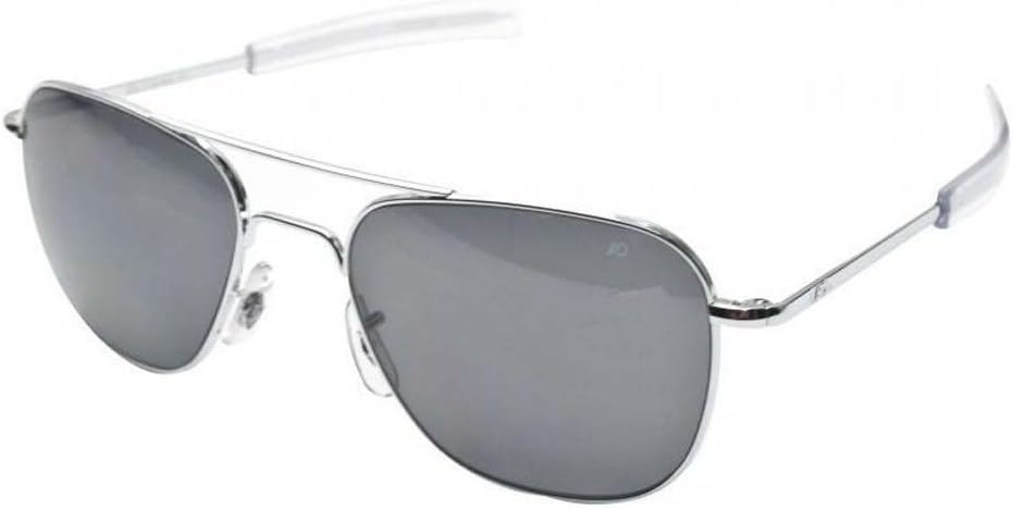 GENUINE GOVERNMENT AIR FORCE PILOTS SUNGLASSES BY "AMERICAN OPTICS”, Chrome, 57mm