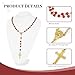 NCPLYGOU 8mm Rosary Beads Necklace, Rosary Beads Catholic for Men and Women Comes in a Metal Gift Box, First Communion Rosary Necklace as Gifts(Red)
