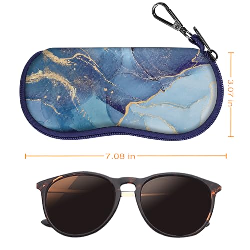 Image of FINTIE Glasses Case with Carabiner, Ultralight Neoprene Sunglasses Pouch