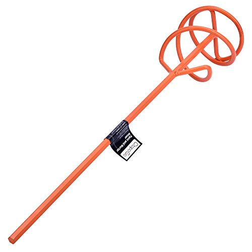 Image of Paint & Mortar Mixer, 16 inch L, 3 inch Dia (Orange#03) | Compound, Sealer, Grout, Thinset, Plaster, Mud, Cement, Stirring Paddle, Professional Paint Mixer Attachment