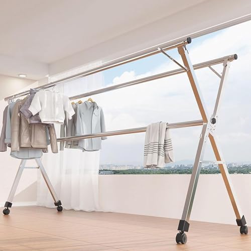 Séchoir à linge extensible réglable et étendoir pliable 240cm