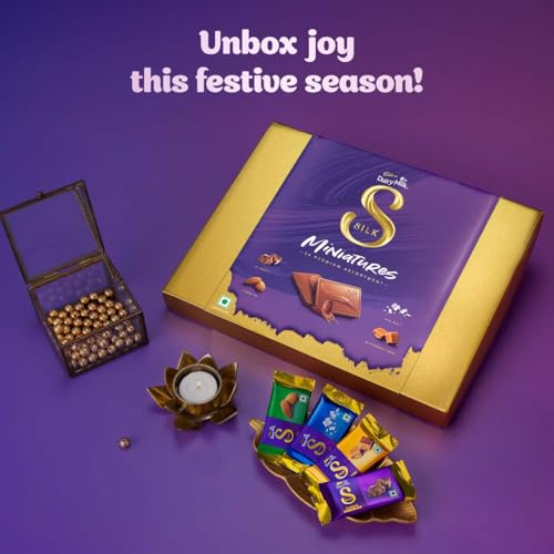 Image of Cadbury Dairy Milk Silk Miniatures Premium Assorted Chocolate Diwali Gift pack, 240 g