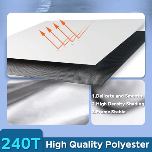 Image of Car Front Windshield Sun Shade for DO-RAM 2011-2019, Car Window SunShades Shield Cover Sun Visor Protector with 240T Reflective Fabric UV & Sun Heat Protection Accessories