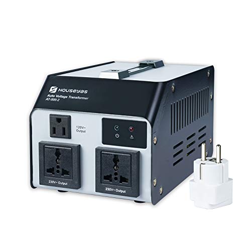 HOUSEYAS 500 Watt Voltage Transformer Converter, Auto Step Up Step Down, 110-120Volts...
