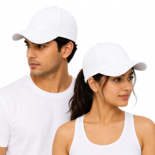 Image of Branded Cap for Men Women Unisex Boy's Girl's Topi Adjustable Strap Free Size Cotton Summer Sports Cricket Gym Dance Free Size