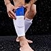 Talent Star 1 Pair Football Shin Pads Shockproof Feet Protection Soft Elastic Thickened Shell Soccer Shin Guards Long Socks Insert Shin Sleeves Blue S