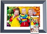 10.1-inch Digital Picture Frame WiFi-Photo-Frame - 16GB Smart Frame, IPS Touch Screen, Auto-Rotate, Slideshow, Load Photo Video from Phone to Digital Frame Via App Email, Free Cloud, Gifts for Mom Dad