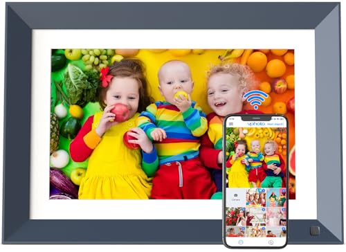 10.1-inch Digital Picture Frame WiFi-Photo-Frame - 16GB Smart Frame, IPS Touch Screen, Auto-Rotate, Slideshow, Load Photo Video from Phone to Digital Frame Via App Email, Free Cloud, Gifts for Mom Dad