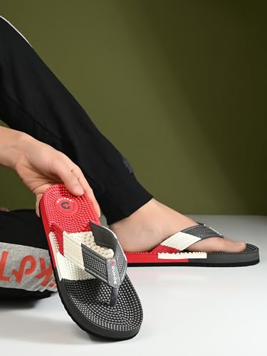Image of DOCTOR HEALTH SUPER SOFT Men's & Boys Anti-Skid Flip Flops with Acupressure Massage Footbed | Lightweight | Soft | Doctor-Recommended Slipper for Pain Relief | All Day Wear Acupressure Doctor Slipper