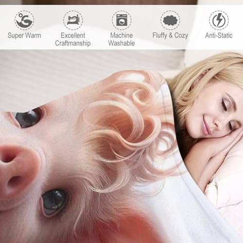 Couverture polaire douce cochon mignon plaid flannel 140x180cm - 6