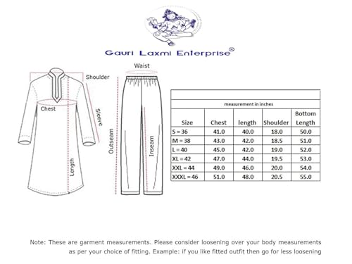 Image of Gauri Laxmi Enterprise Men's Cotton Kurta Pyjama Set