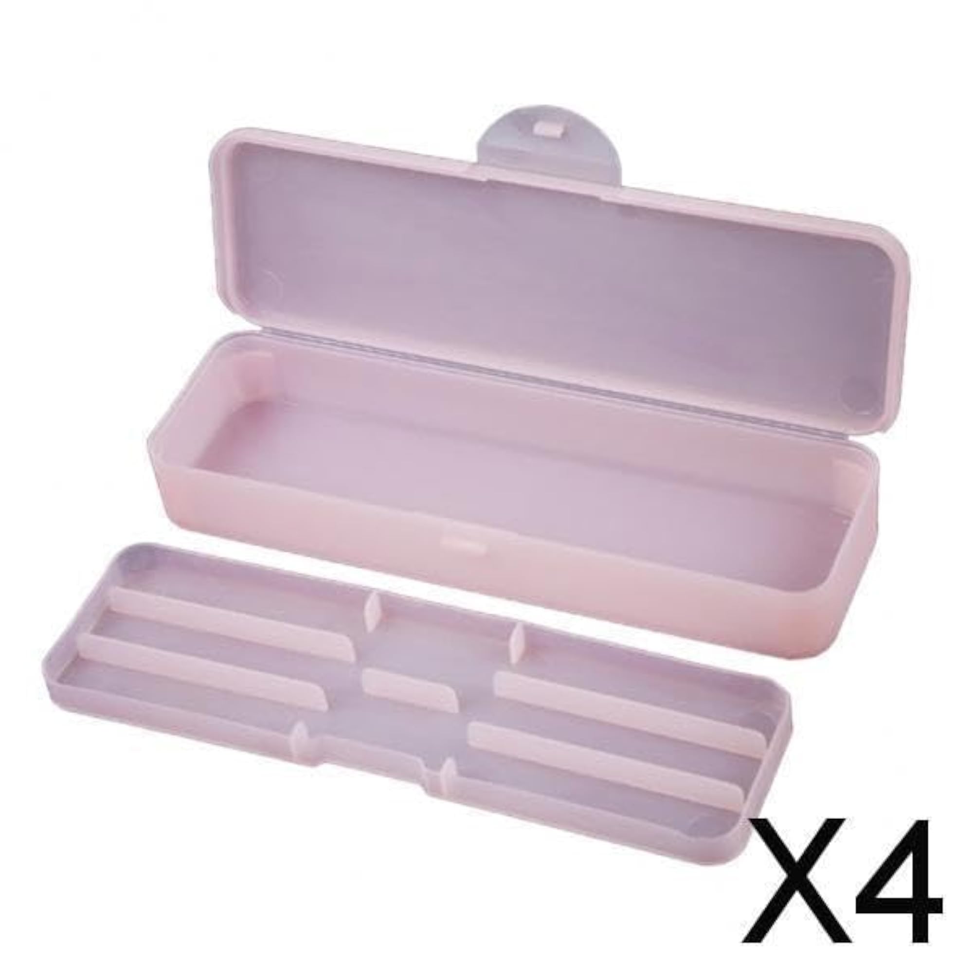 4x Two Layer Storage Box for Nail File and Dotting Brushes