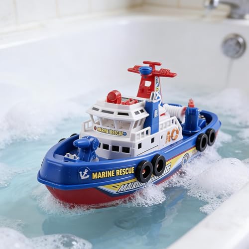 Bateau de pompiers électrique motorisé avec propulsion aquatique