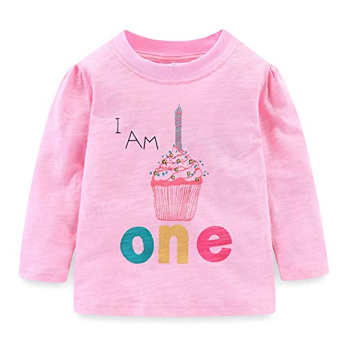 Image of Mud Kingdom Little Girls Birthday Shirt Long Sleeve Cute Cartoon