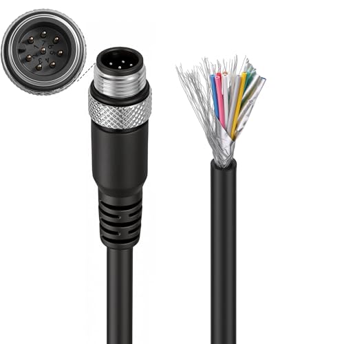 Câble M12 A 8 broches mâle femelle 3m élimine les pannes Ethernet
