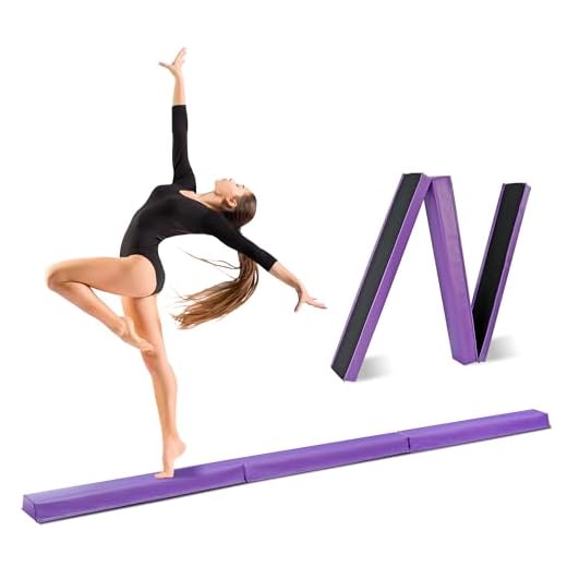 Oteymart Balance Beam Folding Gymnastics Beam Extra Firm Foam Anti-Slip Bottom Equipment for Floor Home Training, Kids, Adults (9)