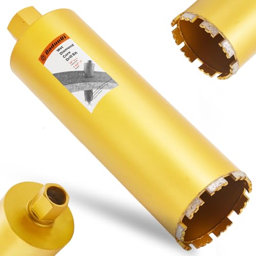 6 Inch Wet Core Drill Bit, 6" Diameter x 14" Depth,1-1/4"-7 Thread, High-Performance Diamond Core Bits for Reinforced Concrete with Rebar, Masonry, Brick Block,Cement, Stucco, Stone (152mm)