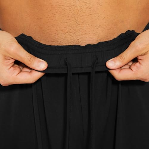 Mens Short Pajamas Set with Pockets,Deep Blue,Small4