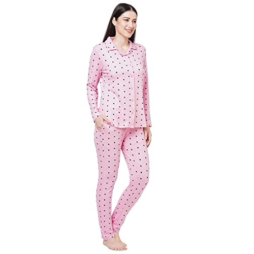 Image of Sweet Dreams Women's Cotton Printed Night Suit Set