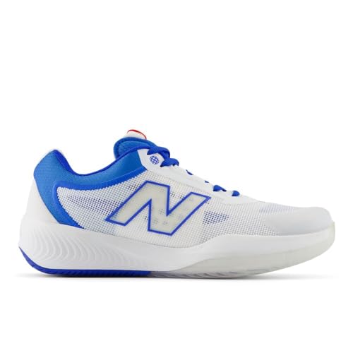 New Balance New Balance Women's FuelCell 996 V6 Tennis Shoe, White/Navy, 9 M