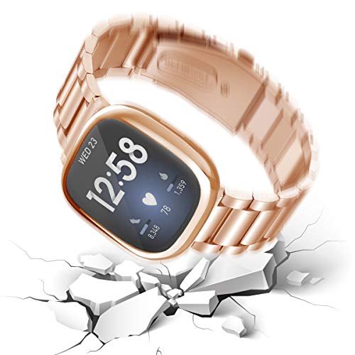 Correa metálica compatible Fitbit Sense Versa 3 acero miniatura 4