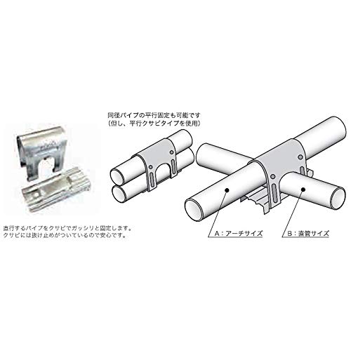 Amazon | 受注生産 150個 パイプハウス 部品 パイプクロス アーチ31.8 