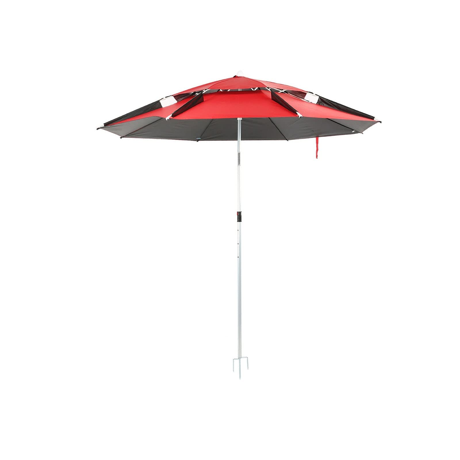 WDSOPK Outdoor Beach Parasol Garden Tilting Shade Sun 2M Red Patio Umbrella