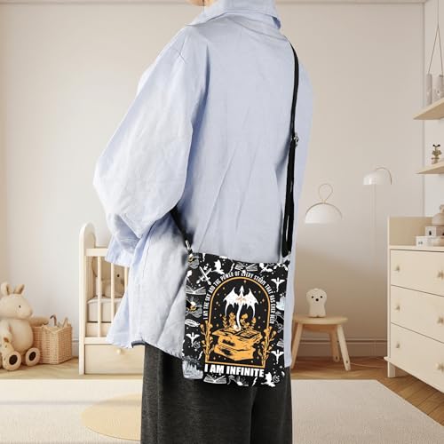 CMNIM Dragon Book Merch Dragon Rider Gifts I Am The Sky And The Power Crossbody Bag YA Fantasy Books Series Gifts 5