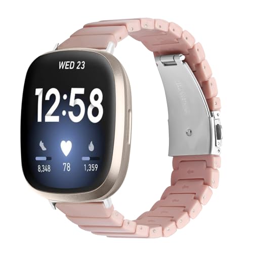 �����X�g���b�v Fitbit Versa 4/Sense 2�Ή� ���߉\ �y�� �J�W���A�� �X�|�[�c �t�B�b�g�l�X�o���h Fitbit Versa 3/Sense ���f�B�[�X �����Y (�s���N - �V���o�[�A�����T�C�Y)