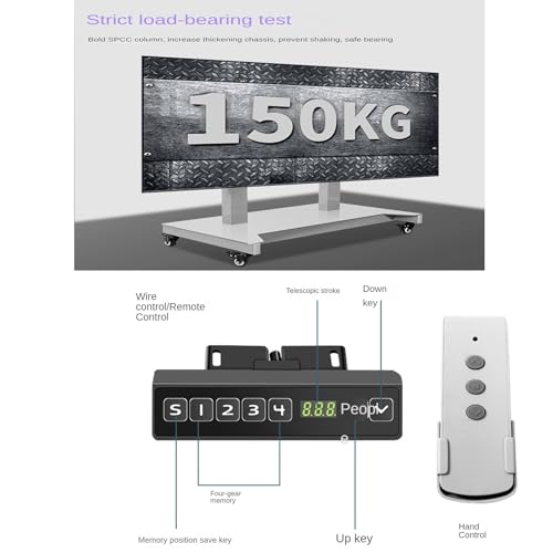 Soporte de TV motorizado con base móvil ajustable en altura miniatura 5