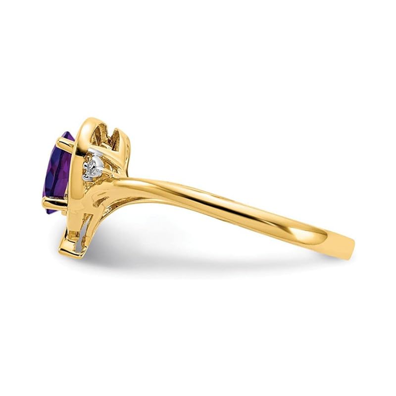 Bague améthyste ovale argent style empilable, votre éclat au quotidien - 3
