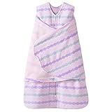 HALO SleepSack Micro-Fleece Swaddle, Pink Waves, Small