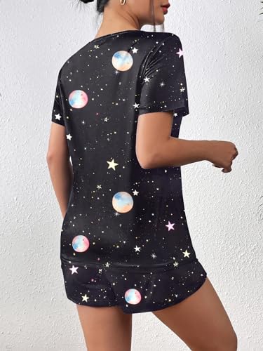 Image of Ekouaer Women's Pajama Sets Short Sleeve Pjs 2 Piece Top and Shorts Sleepwear Comfy Soft Lounge Sets with Pockets