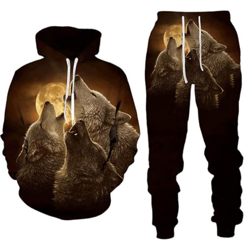 Sweat à capuche de Noël Wolf unisexe en impression 3D F4 taille XL