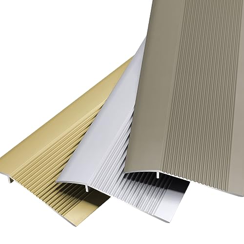 RIFWOVE Antideslizante Rampa De Umbrales, para Puerta De Entrada Portales, Perfil De Transición Ligero Tira Reductora De Transición De Piso,La Tira De Transición (Color : Champagne)
